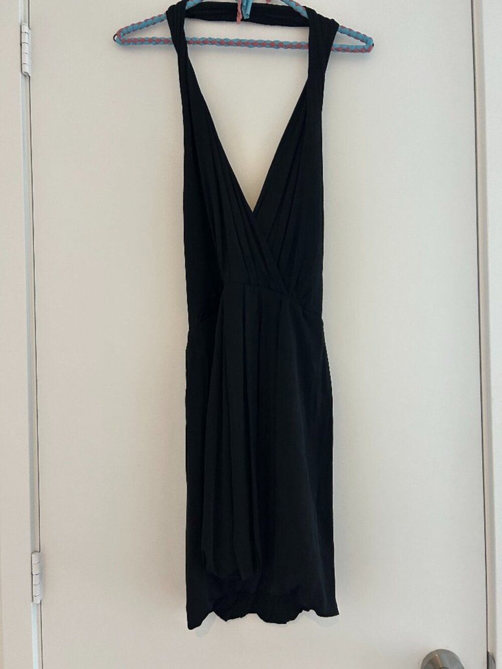 Elisabetta Franchi for Celyn B. Black Halter Backless Mini Dress